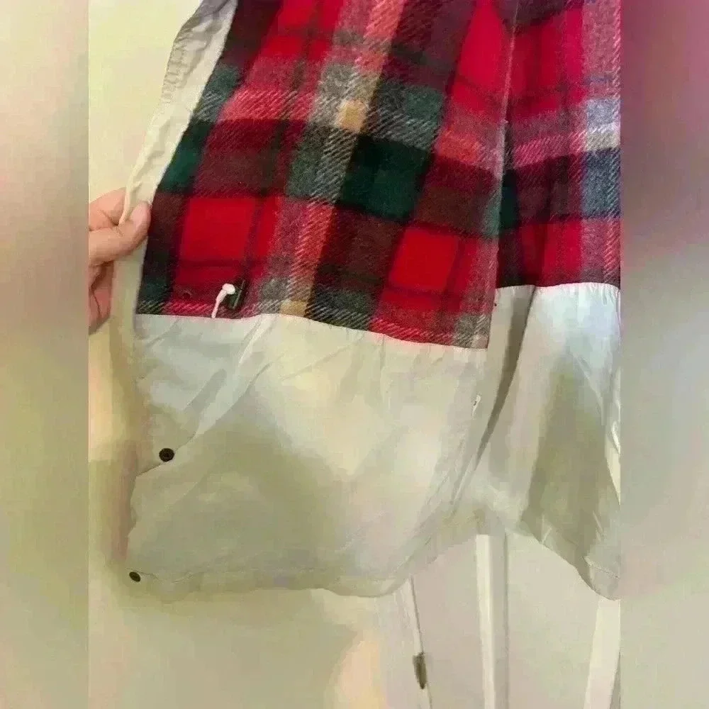 Eddie Bauer Barn jacket size large parka men’s heavyweight cream flannel